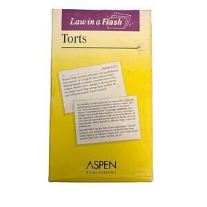 Law in a Flash Torts Flash Cards